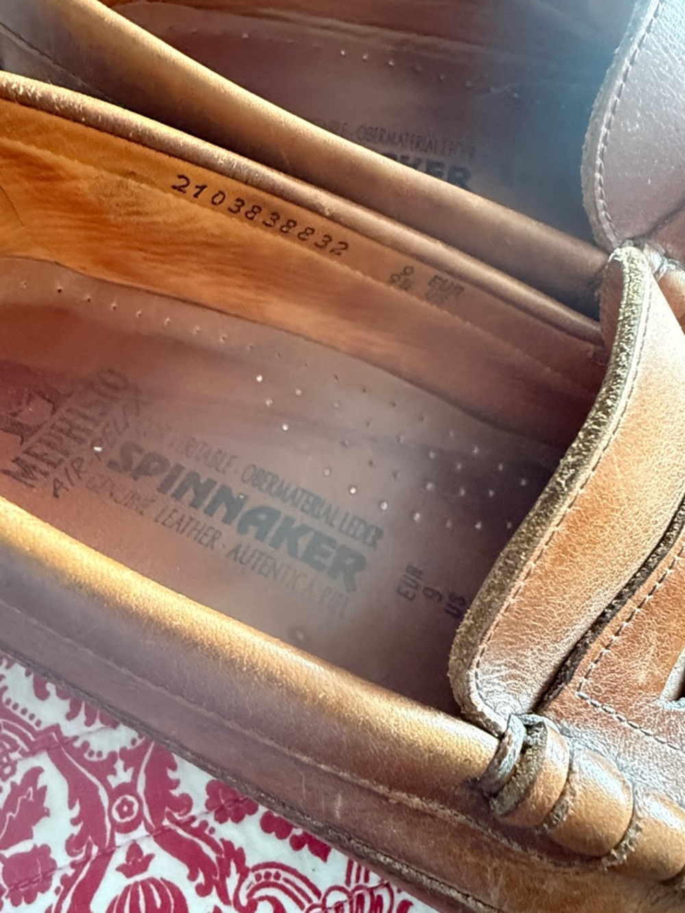 Mephisto Men's Tan Leather Penny Loafers - Picture 4 of 6